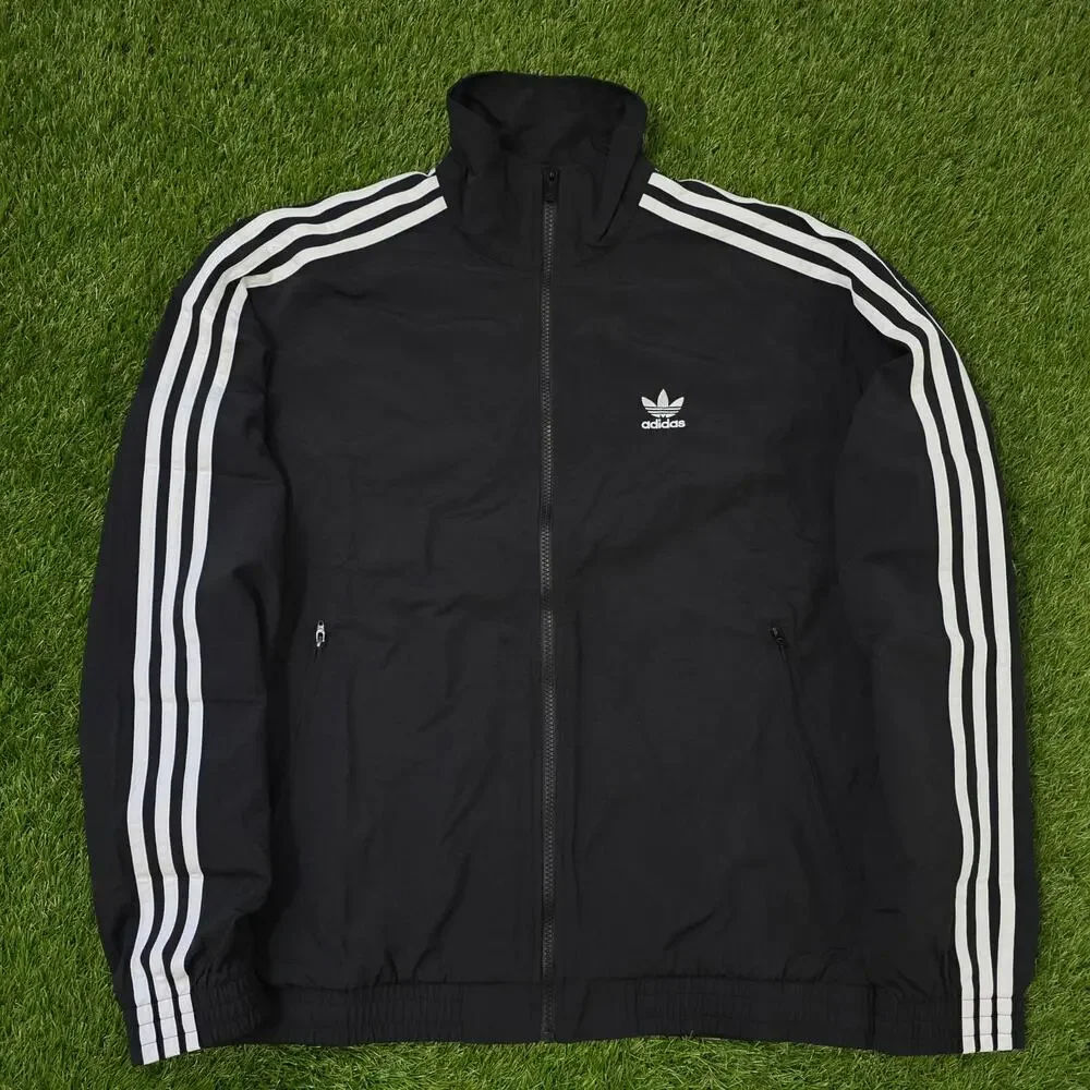 adidas Adicolor Woven Firebird Men's Size Medium Track Top Jacket IT2491 Black